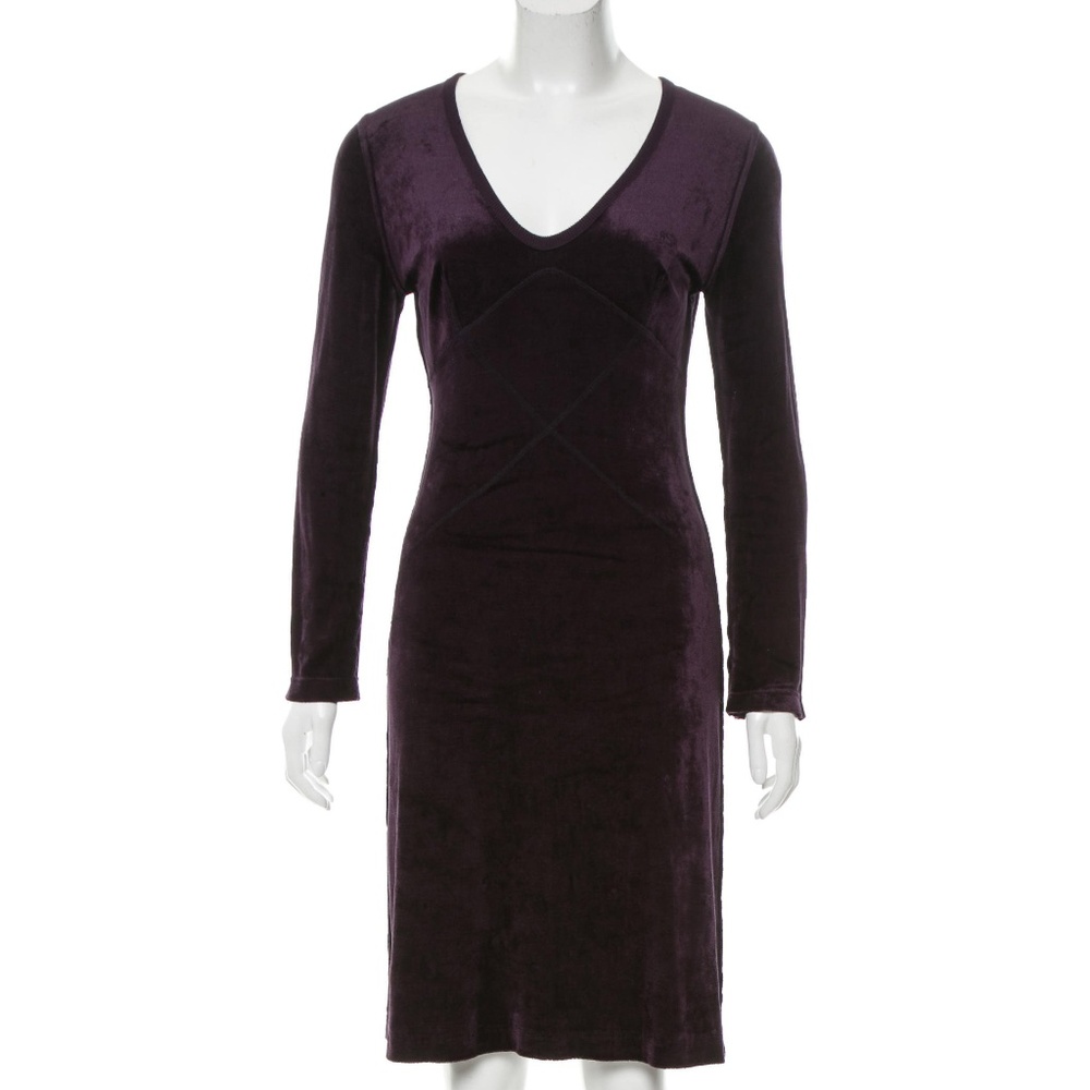 SONIA RYKIEL LONG SLEEVE VELVET DRESS
